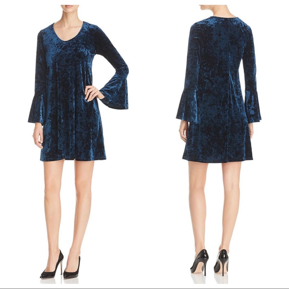 Robert Michaels Velvet Bell Sleeve Party Dress